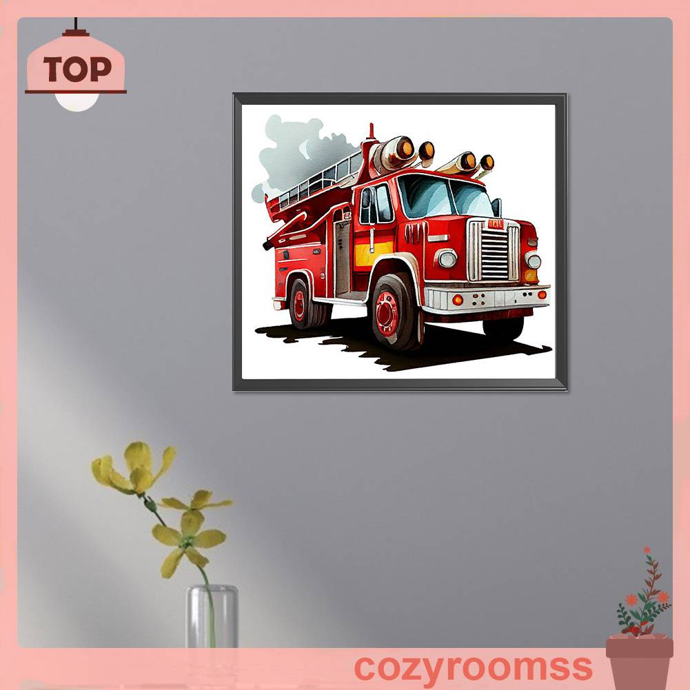 Tranh Đính Đá Kim Cương Toàn Bộ 5D DIY Hình Vẽ Lửa Trang Trí Nhà Cửa