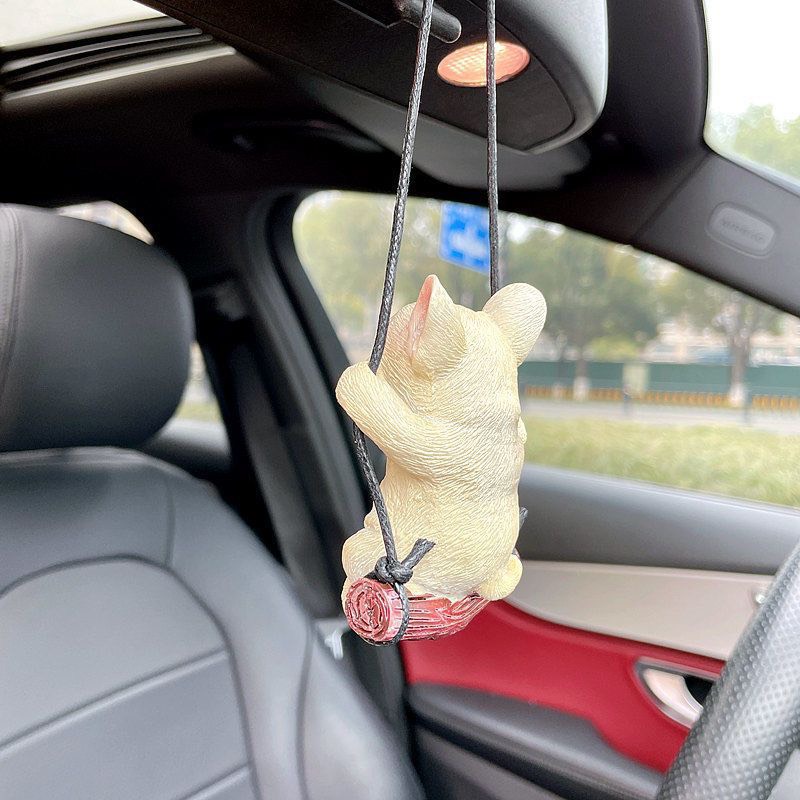 Khánh Treo Gương Thú Cưng,Chú Chó,Mèo Đu Xích Đu Đáng Yêu Trang Trí Xe Hơi Treo Gương Chiếu Hậu - Khải Huy Scar