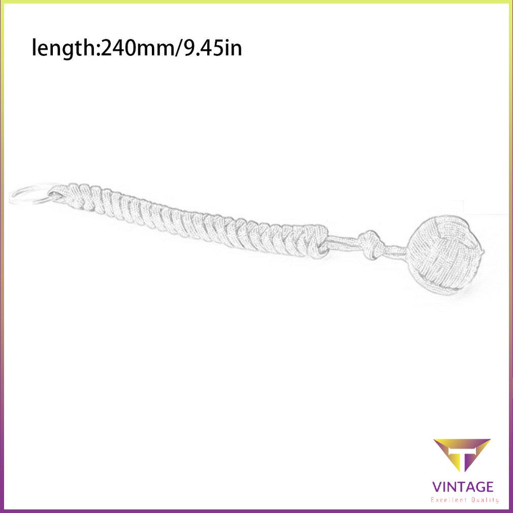 Monkey Fist Round Umbrella Rope Key Ring Pendant 7 Core Ball
