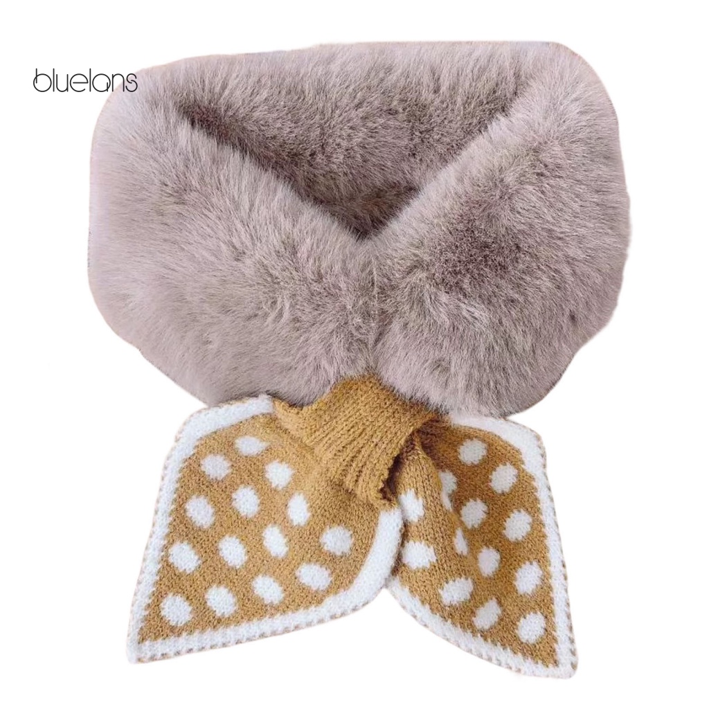 Bluelans Khăn Choàng Cổ Siêu Mềm Giữ Ấm Mùa Đông Họa Tiết Chấm Bi Ngọt Ngào Cho Bé Gái Mặc Hàng Ngày