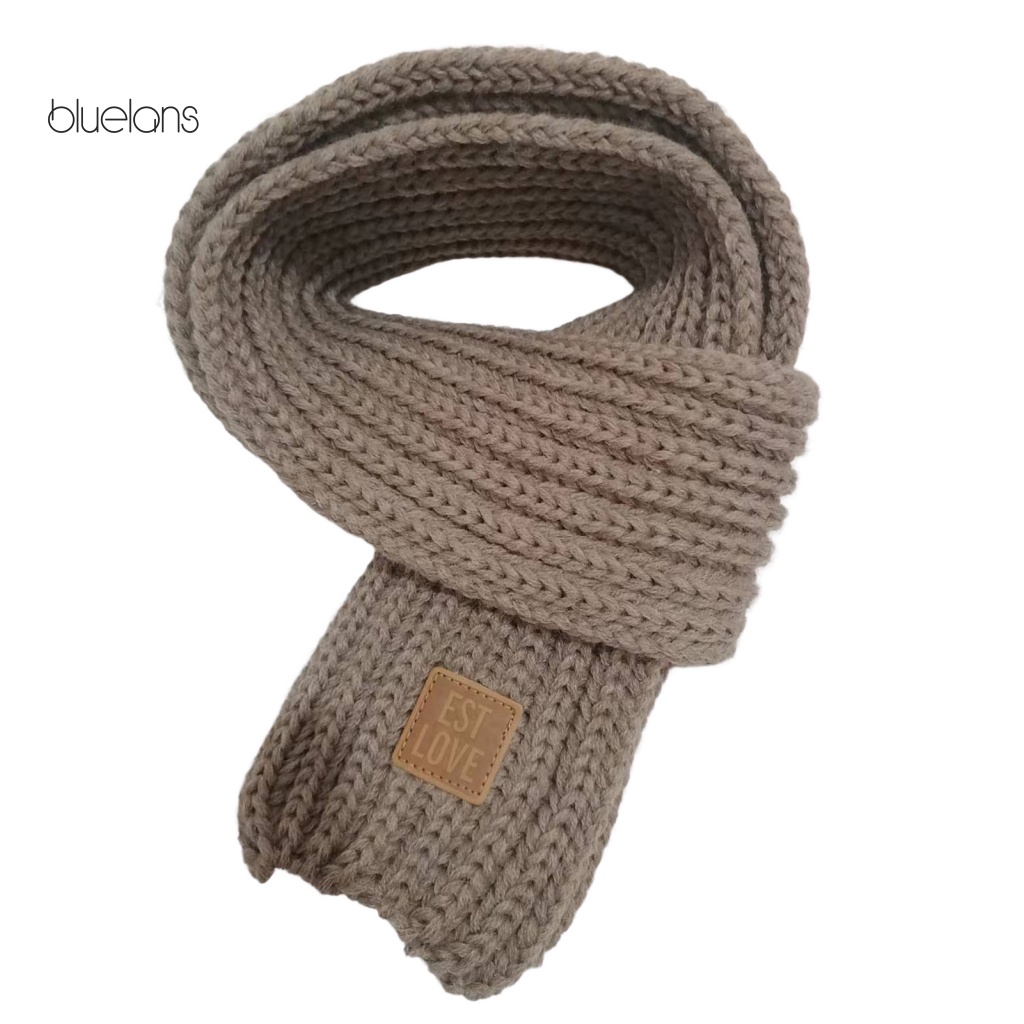 Bluelans Khăn Choàng Cổ Dệt Kim Dày Dặn Mềm Mại Độ Co Giãn Cao Màu Trơn Giữ Ấm Mùa Đông Cho Bé Trai Và Bé Gái