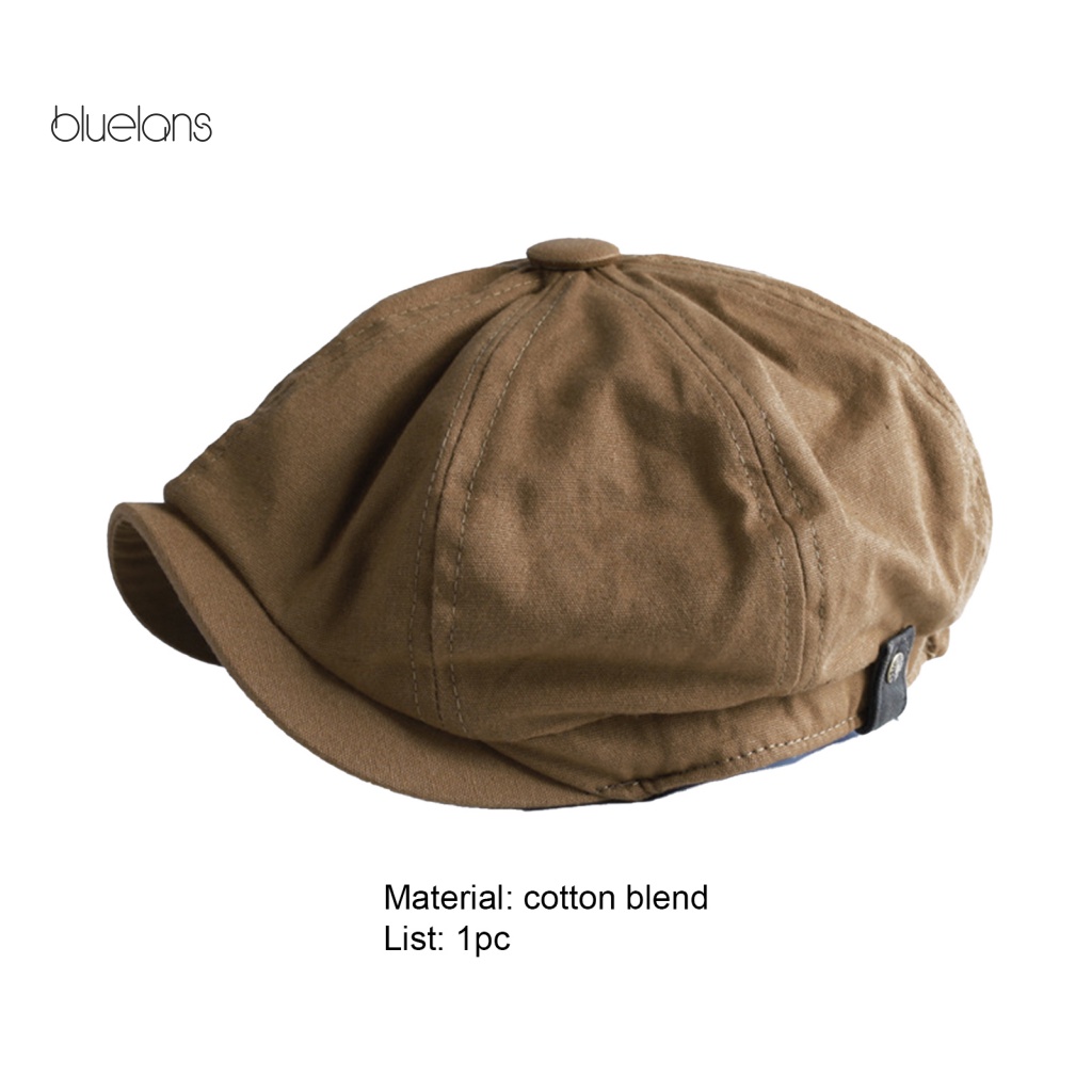 Mũ Beret Chống Nắng Màu Sắc Đơn Giản Phong Cách Retro Anh Quốc Cho Nam