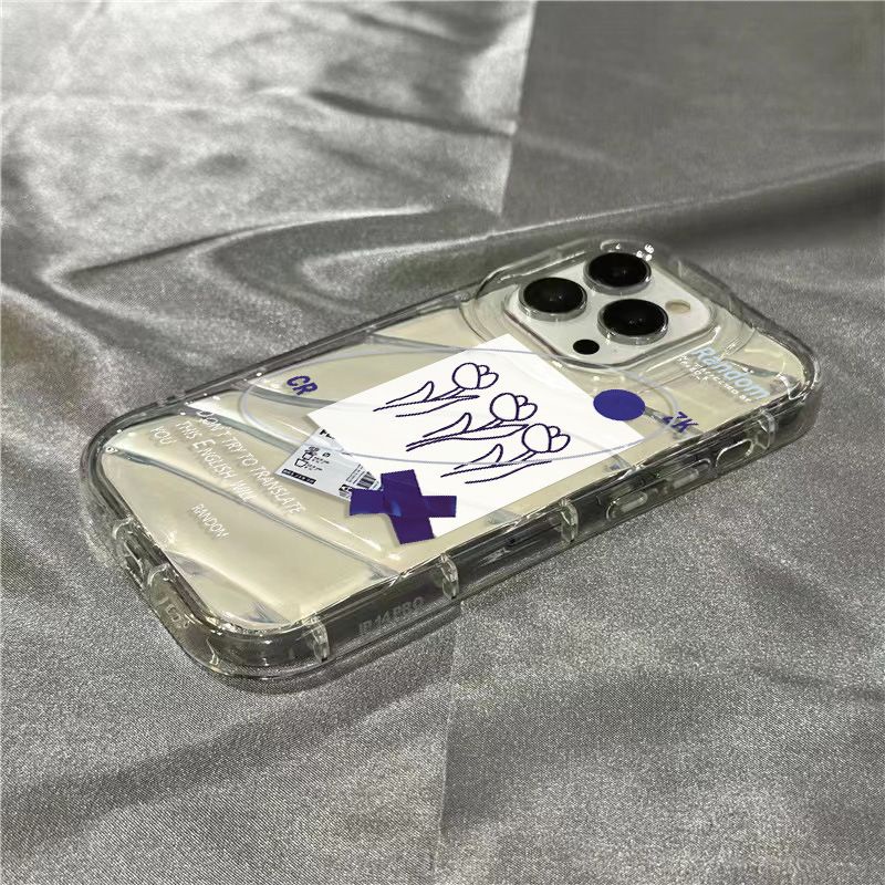 Ốp Điện Thoại Mềm Trong Suốt Hình Hoa Đất Sét Cho iPhone14promax 1312 / 11 7 / 8plus xr / sins MFW8