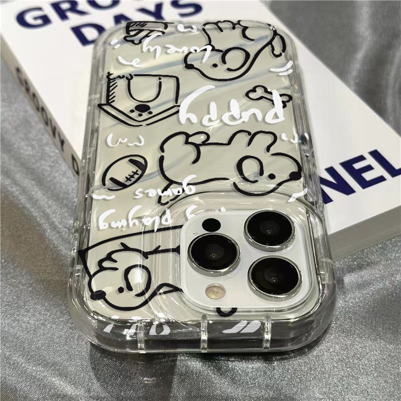 Ốp Điện Thoại Mềm Trong Suốt Họa Tiết Chú Cún Dễ Thương Dành Cho Iphone 811 Plus / 13127 Xr 14 Pro Max