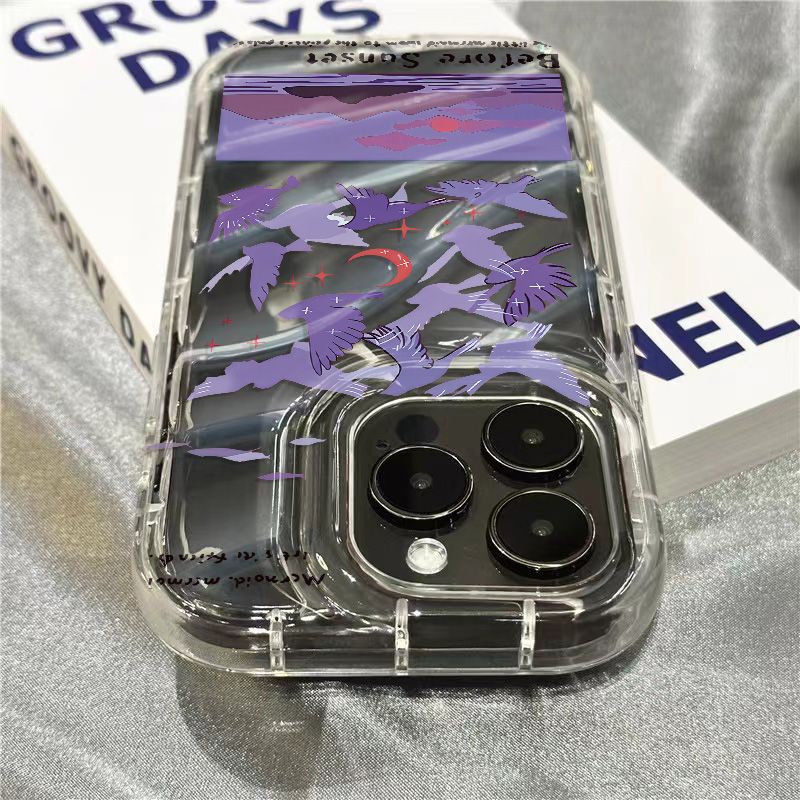 Ốp Điện Thoại Mềm Trong Suốt In Hình Chim Bồ Câu / Xanh Dương Cho Iphone 7 11 xr1312 8Plus 14Promax / B6HS