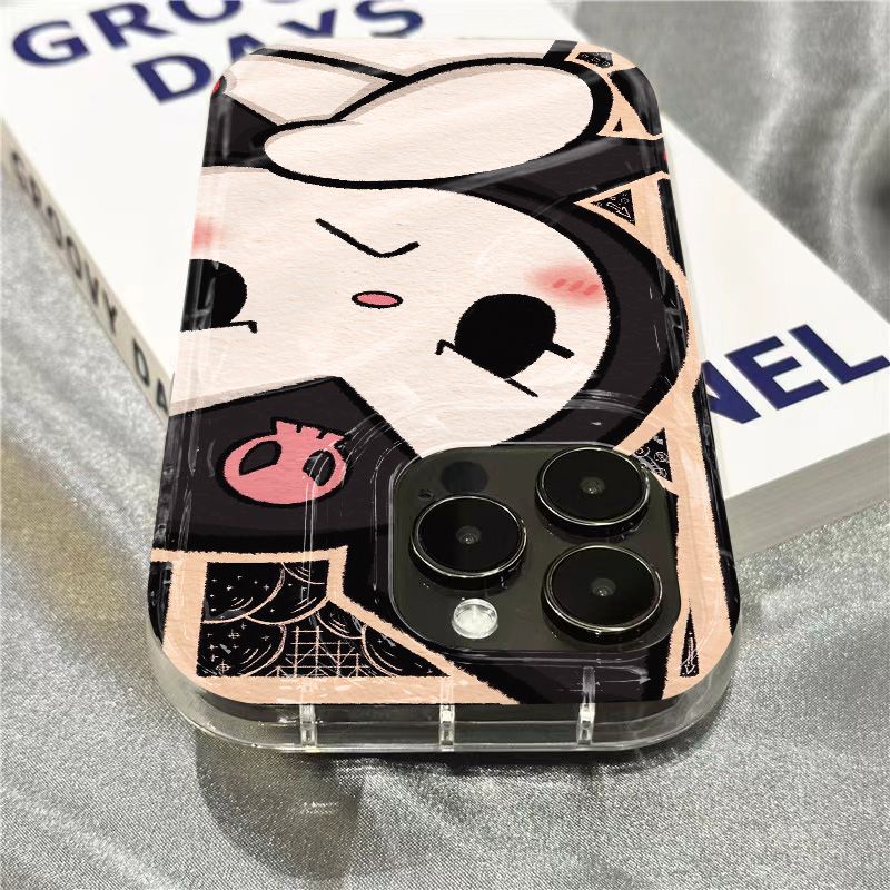 Ốp Điện Thoại Mềm Trong Suốt In Hình Kuromi Dễ Thương Cho iPhone14promax 1312 / 11 7 / 8plus xr / sins EANK