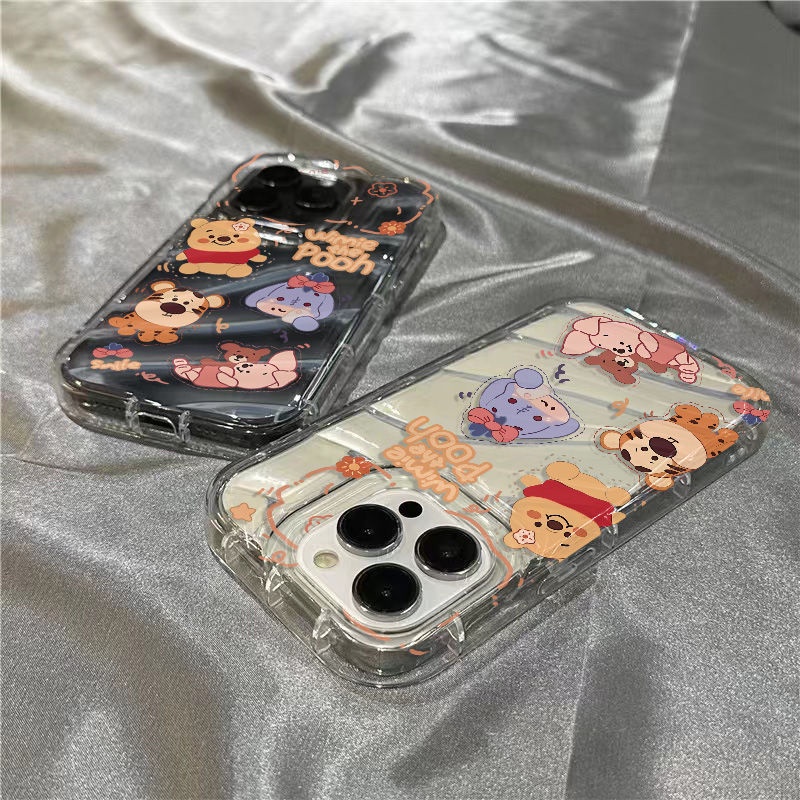 Ốp Điện Thoại Mềm Trong Suốt Hình Gấu Pooh Cho Iphone14promax / set 8sins7 Apple xr1312 / 11 / plus