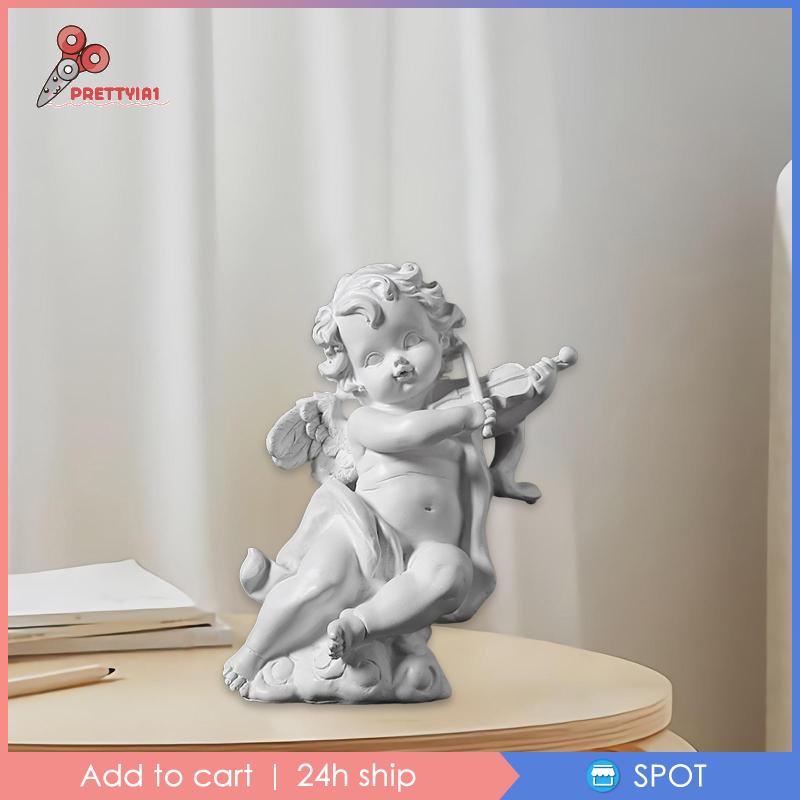 Mô Hình Thiên Thần Cherub Bằng Nhựa Resin Đáng Yêu Trang Trí Phòng Ngủ 1]