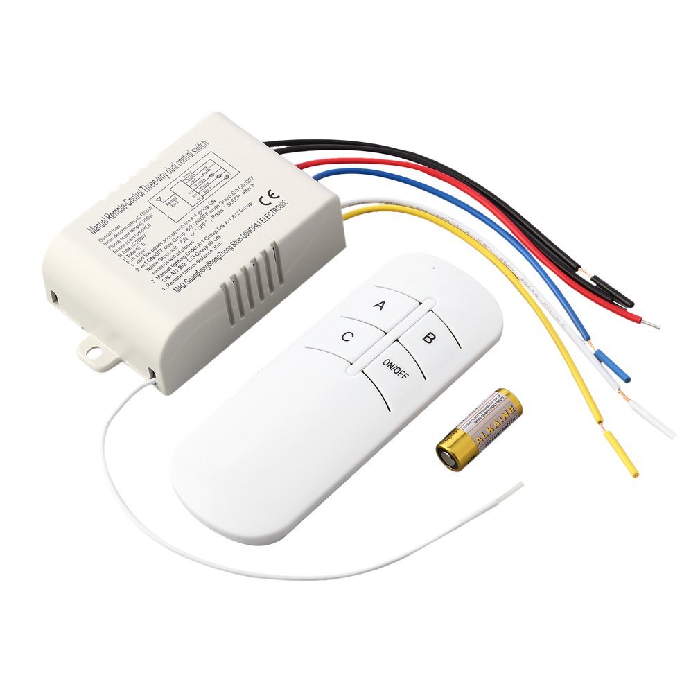 =Christmas=220V 3 Way ON/OFF Digital RF Remote Control Switch Wireless For Light Lamp