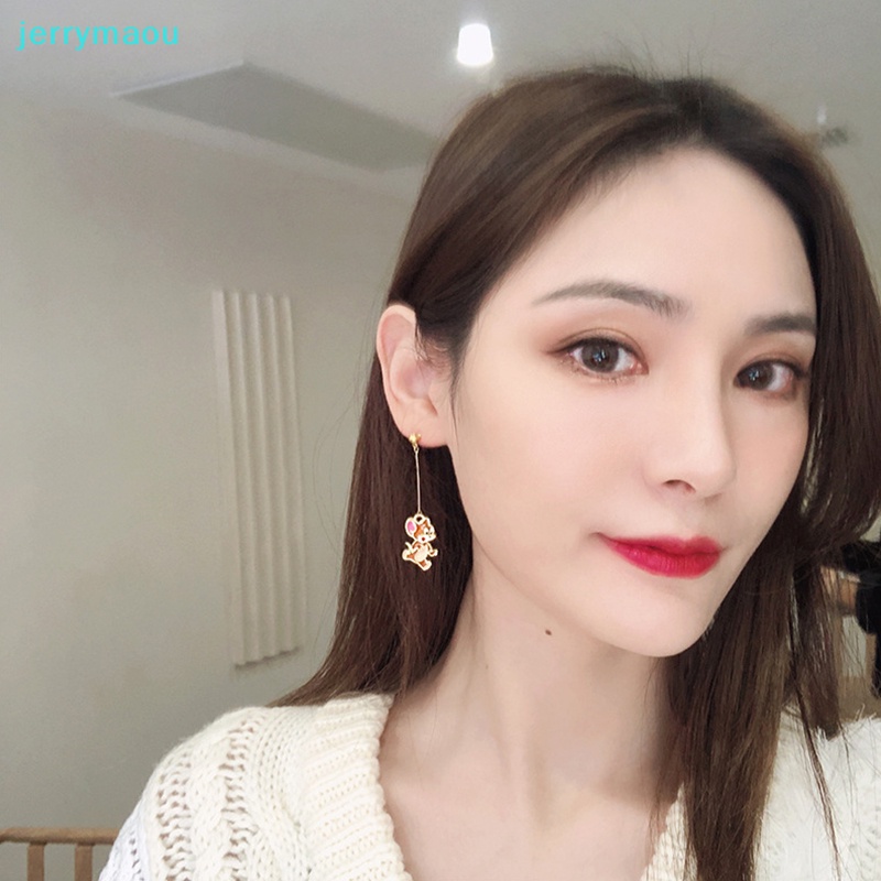 [JER] Khuyên Tai Dạng Kẹp Dài Hình Mèo Chuột Hoang Dã Đơn Giản Cho Nữ HBC