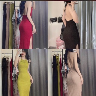 Đầm yếm xốp nhật có mút chất đẹp