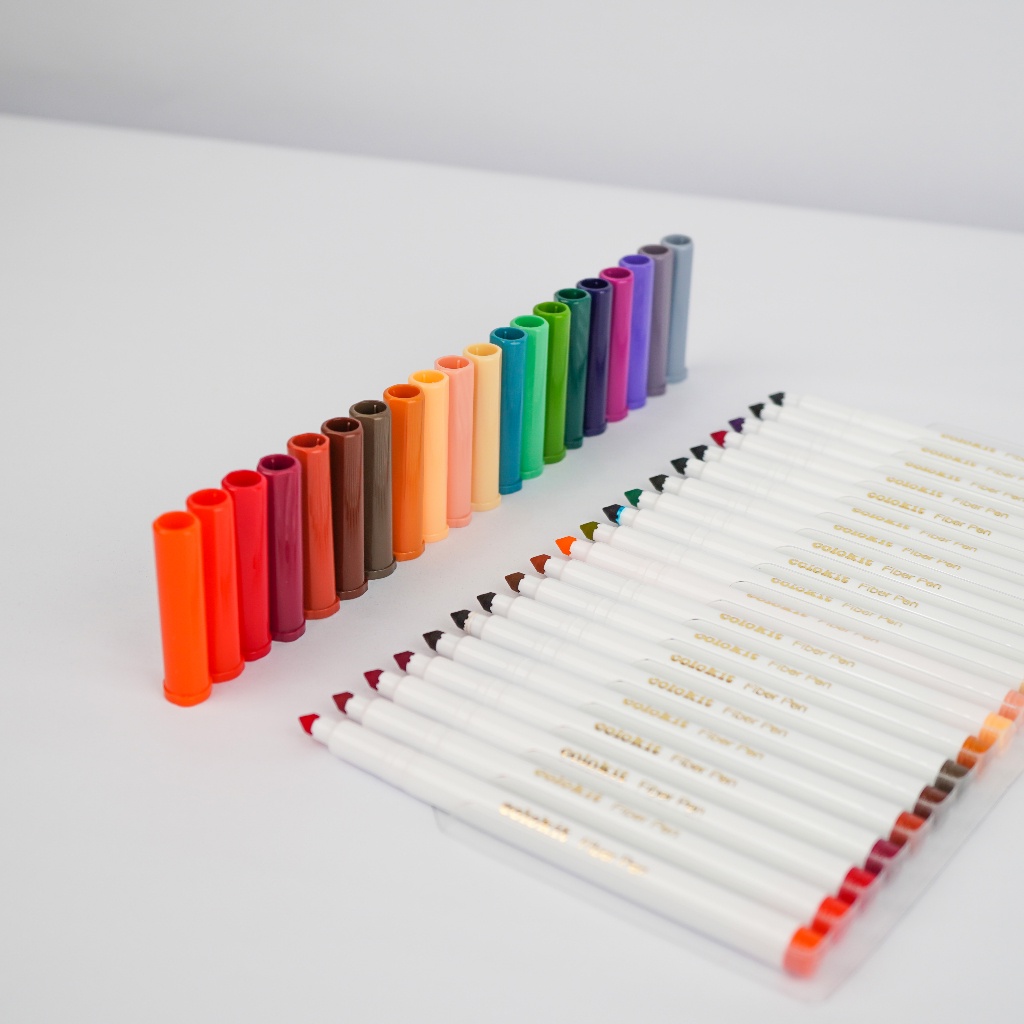 Bộ bút lông 20 màu Retro rửa được Fiber Pen Thiên Long SWM-C009 - Shop có ship hoả tốc