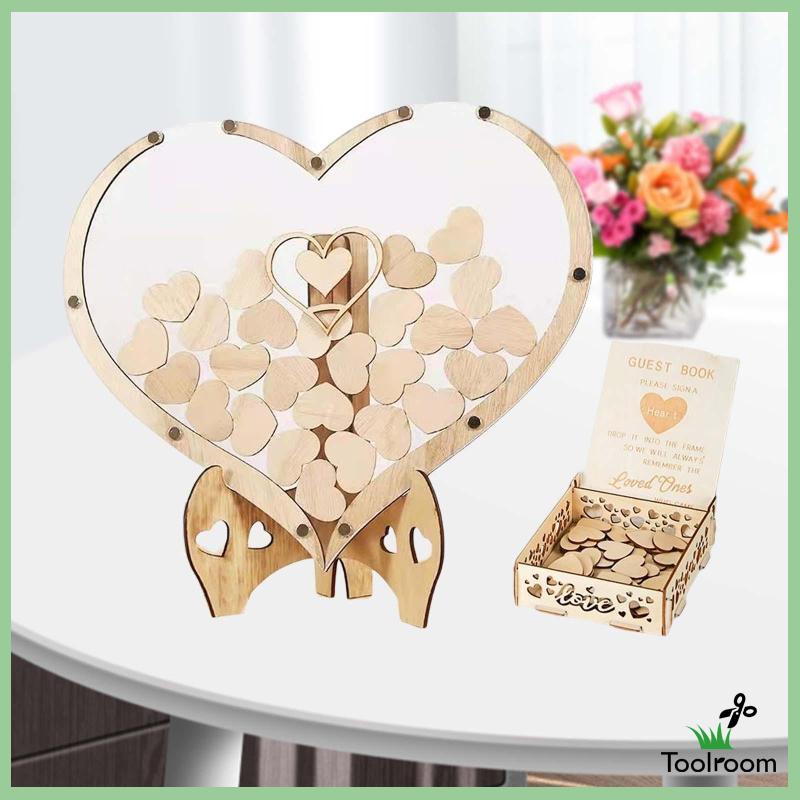 Hộp Đựng Sách Trong Suốt Hình Trái Tim Dành Cho Khách Dự Tiệc Cưới