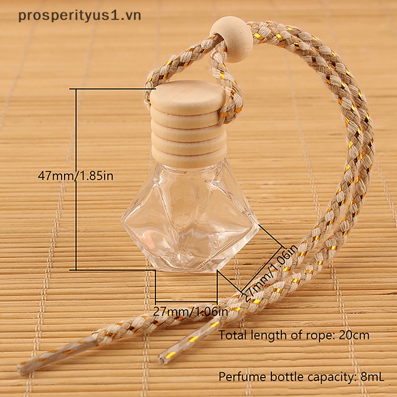 Mặt Dây Chuyền Lọ Thủy Tinh Rỗng Trong Suốt Hình Học Trang Trí Nội Thất Xe Hơi [prosperityus1] [prosperityus1]