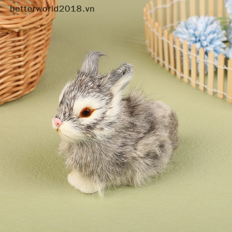 Đồ trang trí Động Vật Giả Lông Thỏ Trang Trí Nhà Cửa