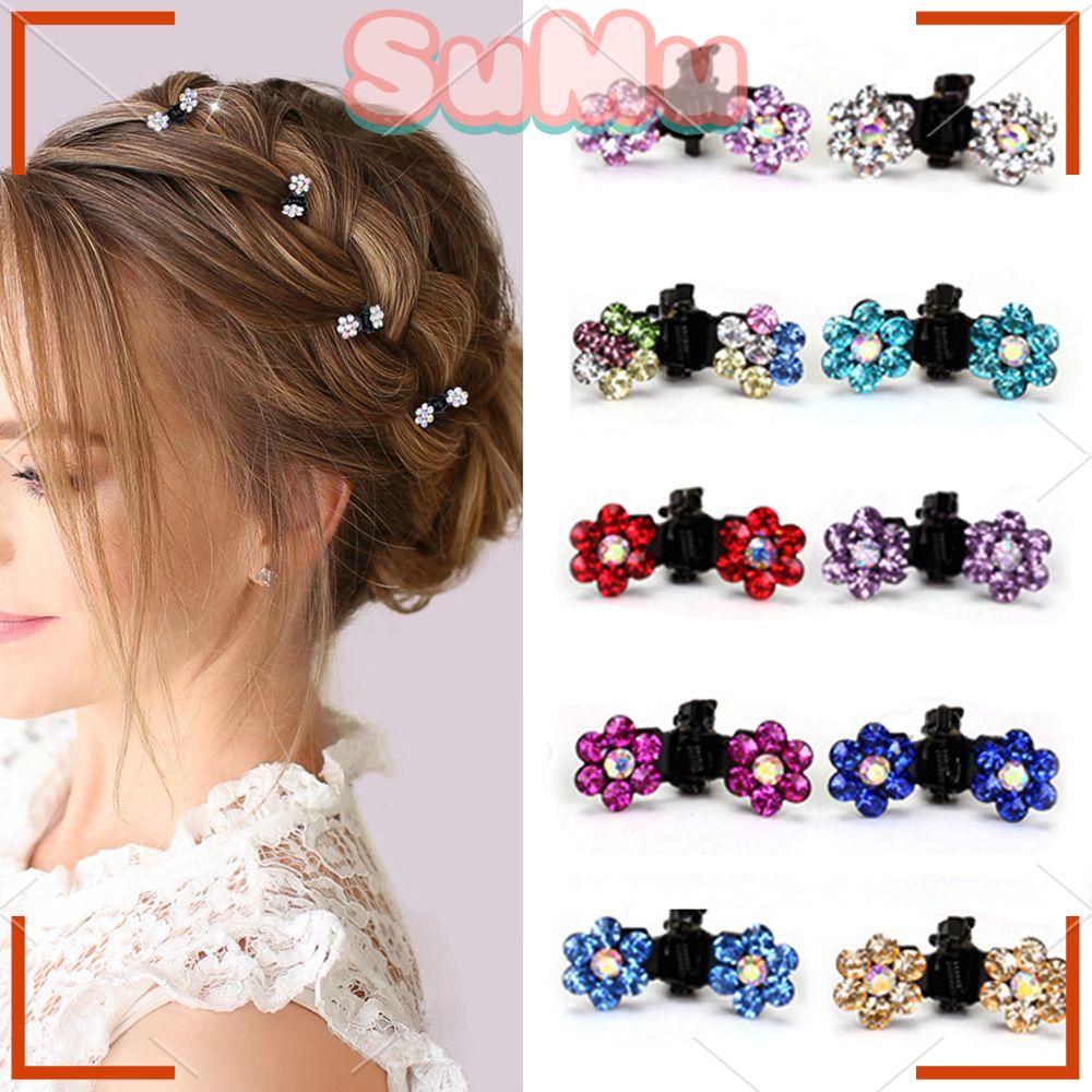 SUMU Set 12 Kẹp Tóc Đính Đá Lấp Lánh Thời Trang Cho Nữ