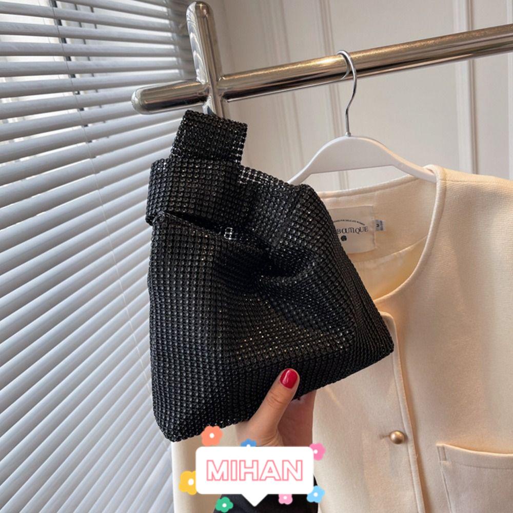 MIHAN1 Túi Xách Đính Đá Lấp Lánh Thời Trang