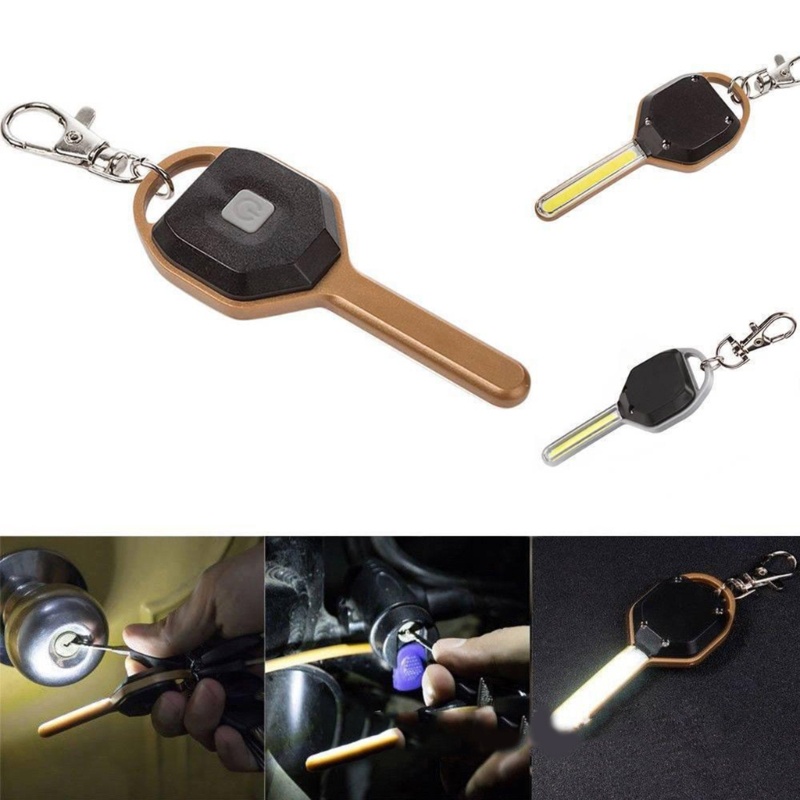 Móc Khóa Đèn Pin LED Mini Siêu Nhẹ Hình Chìa Khóa Bỏ Túi Chống Thấm Nước Tiện Dụng