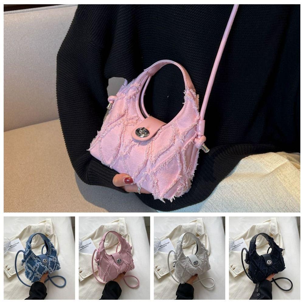 Túi Xách Vải Canvas Viền Mềm Họa Tiết Kẻ Sọc Thời Trang Cho Nữ