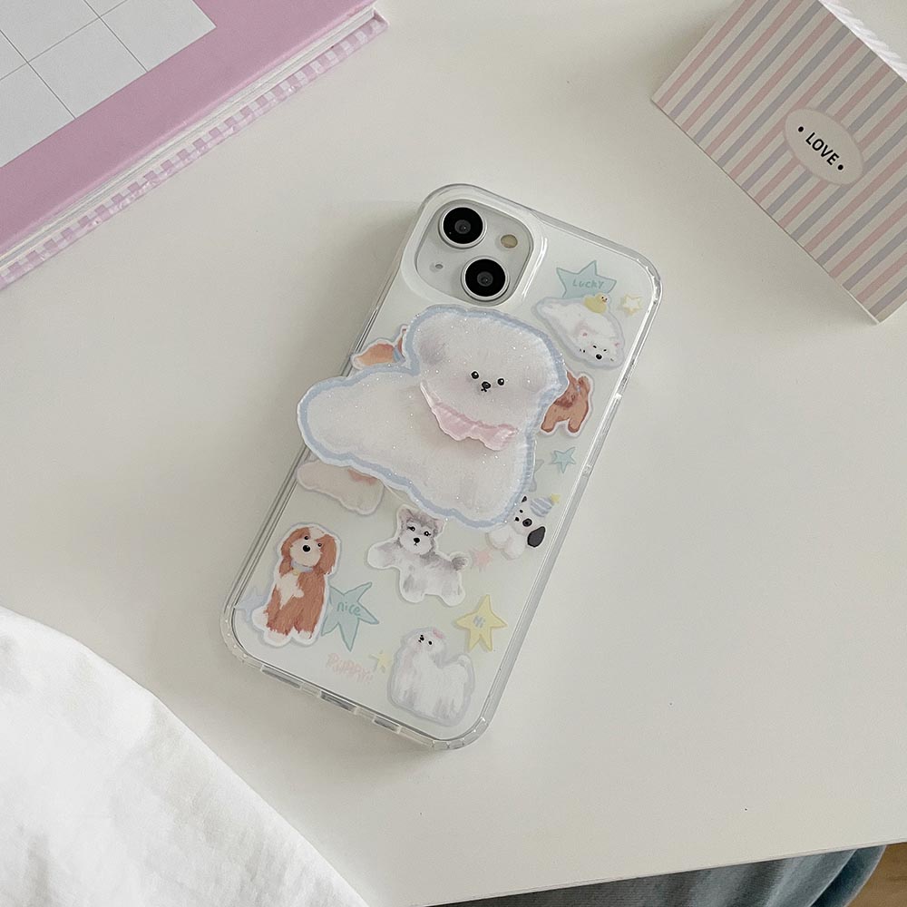 Ốp Điện Thoại Cứng Họa Tiết Chú Chó Cho IPhone 11 12 12Pro 12ProMax 13 13Pro 13ProMax 14 14Pro 14ProMax