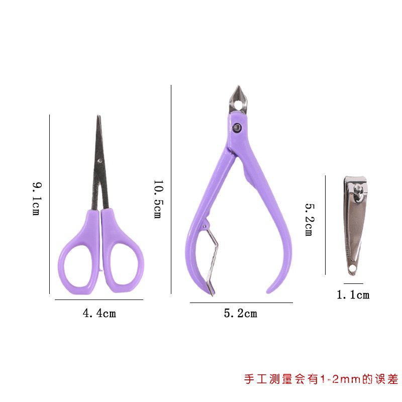 Bộ 3 Dụng Cụ Chăm Sóc Móng Tay Bằng Thép Không Gỉ