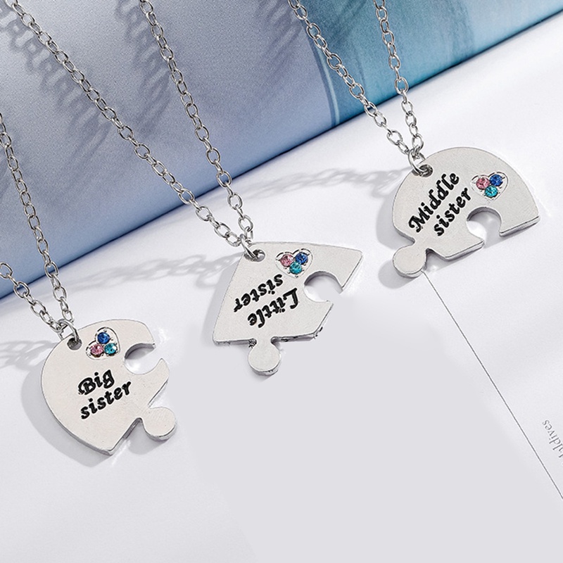 Ygt Set 3 Vòng Cổ Hình Học Ghép Hình Trái Tim Từ Tính Thời Trang Cho Bé