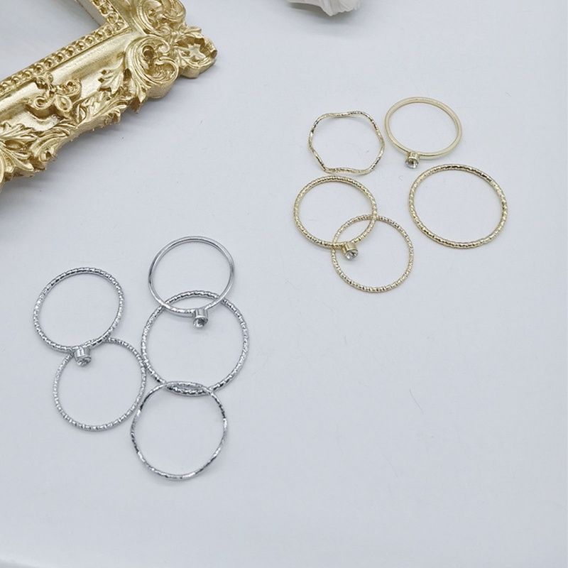 Ygt Bộ Nhẫn Đeo Ngón Trỏ Hình Học Đơn Giản Cá Tính Hợp Thời Trang Cho Nữ