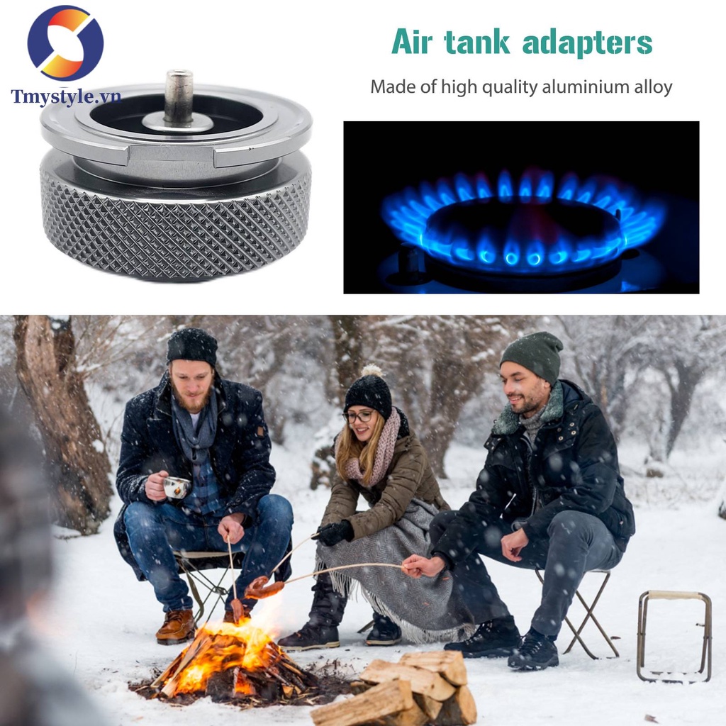 Đầu Nối Chuyển Đổi Bình Gas Cắm Trại Bằng Hợp Kim Nhôm