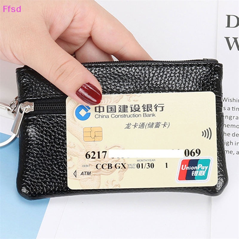 Ví Da PU Mềm Mini Đựng Tiền Xu / Chìa Khóa Đơn Giản Tiện Dụng Cho Nam Và Nữ