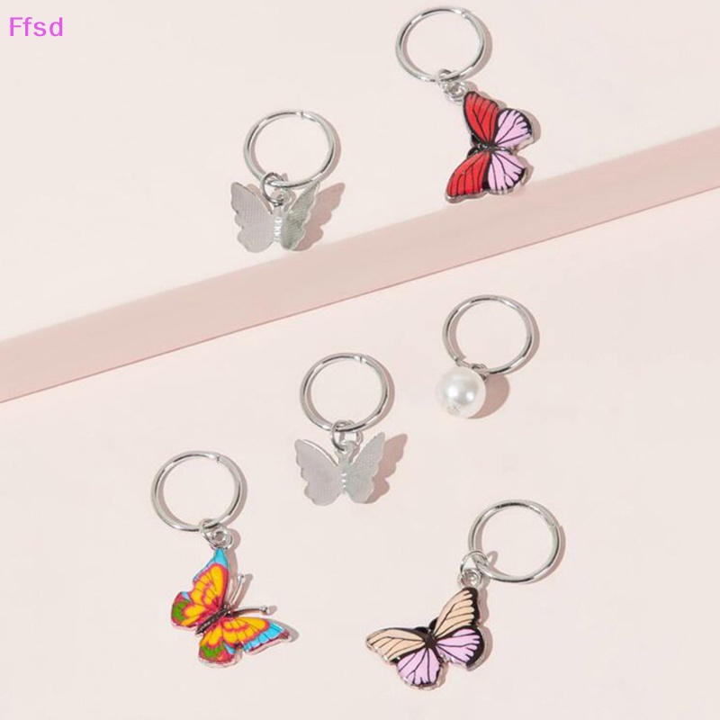 {Ffsd} Set 6 Kẹp Tóc Kim Loại Hình Ngôi Sao Bướm Phong Cách Phương Tây Tự Làm Phụ Kiện Tóc Cho Nữ * Bán Chạy