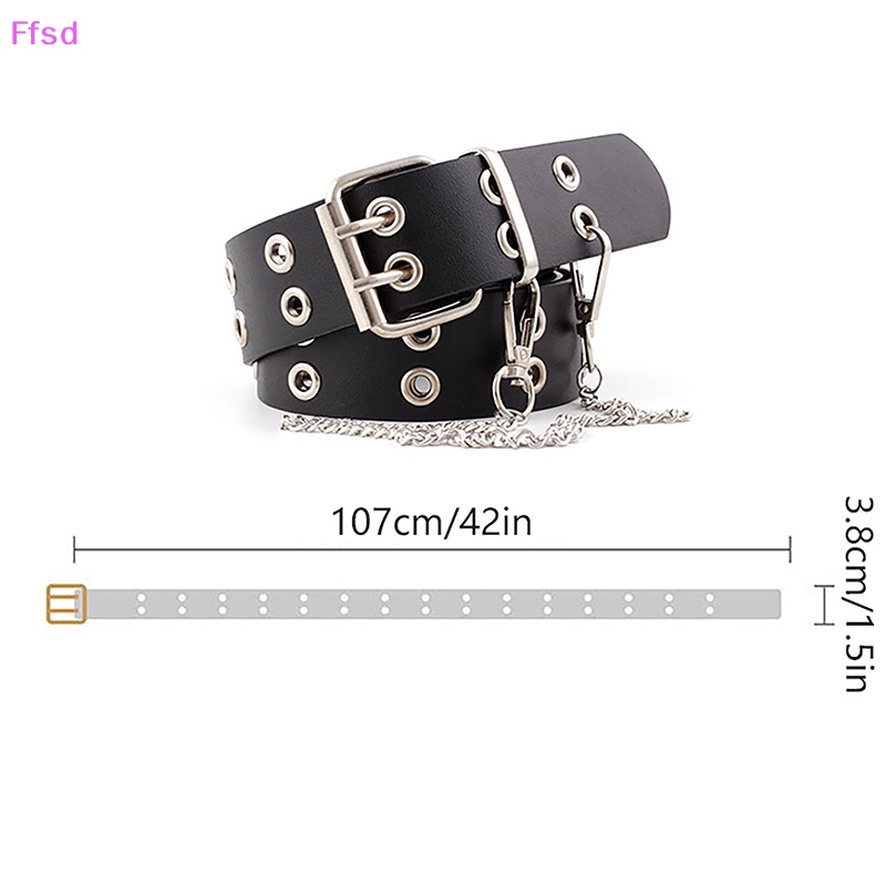 Thắt Lưng Dây Xích Phối Khóa Cài Đa Năng Phong Cách Punk Cổ Điển Thời Trang Cho Nữ