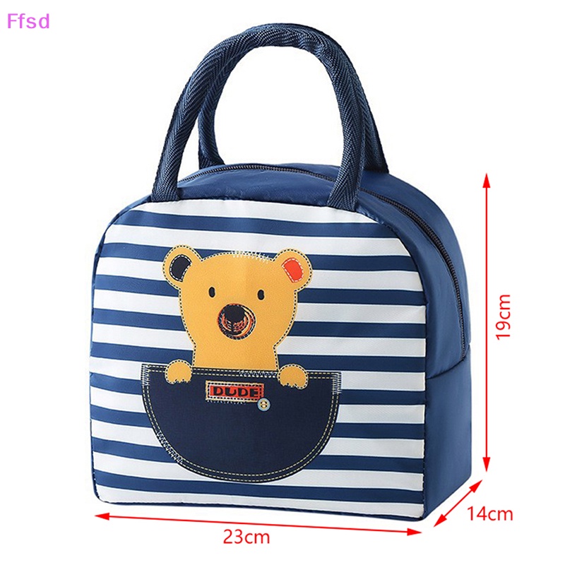 {Ffsd} Túi Đựng Hộp Cơm Trưa Di Động Bằng Vải Oxford Cách Nhiệt Họa Tiết Hoạt Hình Dễ Thương Chống Thấm Nước Thời Trang Cho Phụ Nữ Và Trẻ Em