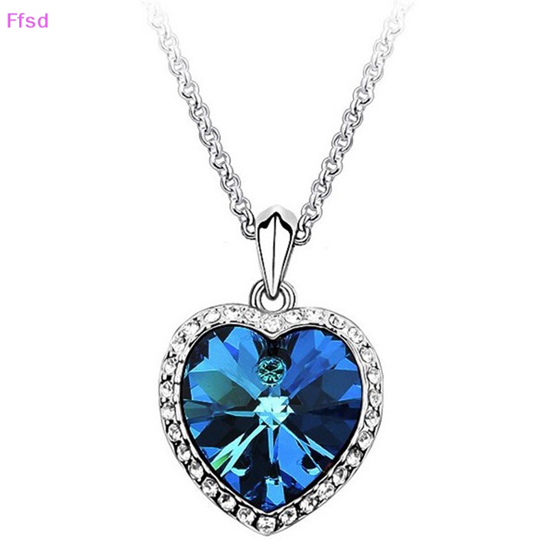 Vòng cổ Mặt Hình Trái Tim Đính Đá Pha Lê Thời Trang Cho Nữ