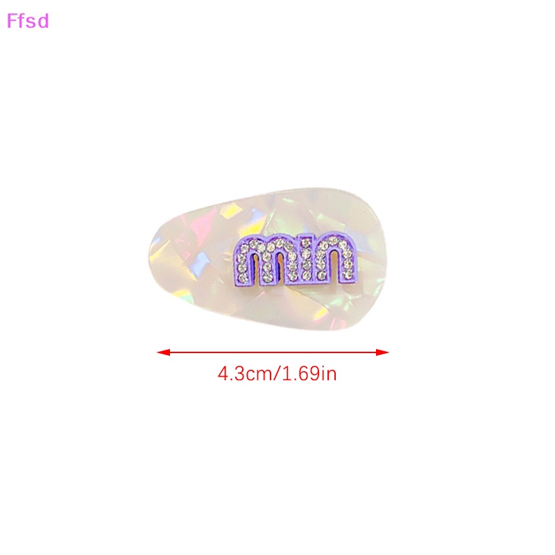 {Ffsd} Kẹp Tóc Mái Hình Giọt Nước Màu Tím Thời Trang Cá Tính Đơn Giản Cho Nữ