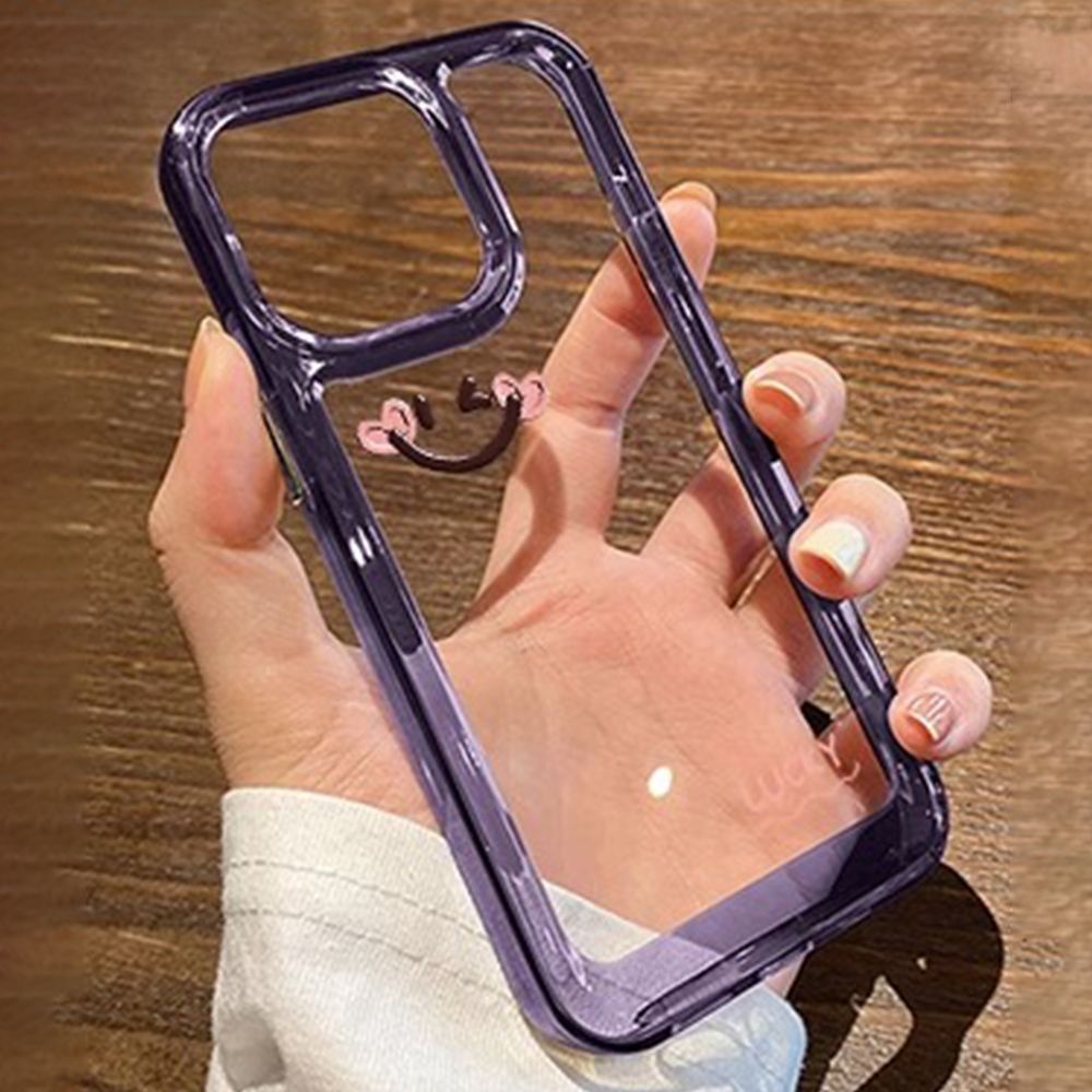 Ốp Điện Thoại TPU Mềm Trong Suốt Chống Sốc In Hình Mặt Cười Cho IPhone 14 13 12 11 Pro Max X XR 8 7 Plus