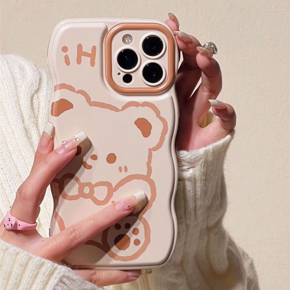 Ốp Điện Thoại TPU Mềm Chống Sốc In Hình Gấu Hoạt Hình Dễ Thương Cho IPhone 11 12 13 14 Pro Max