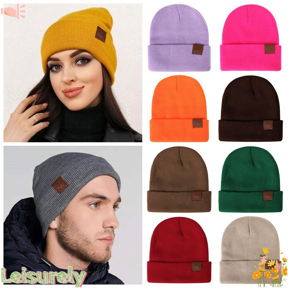 LEILY Mũ Beanie Dệt Kim Cho Nam Và Nữ (20 Màu)