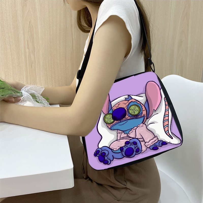 Túi Xách Đeo Vai In Hình Hoạt Hình Disney Lilo &amp; Stitch Dễ Thương Kích Thước 20X24Cm Thời Trang 2023 Cho Nữ