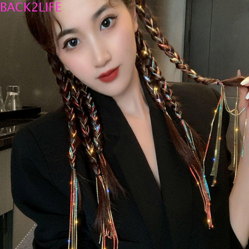 BACK2LIFE Kẹp Tóc Đính Pha Lê Nhiều Lớp Phong Cách Vintage Hàn Quốc Mới