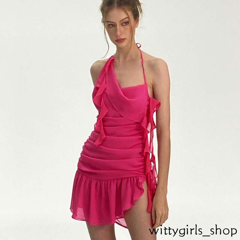 Cửa Hàng Wittygirls_ Shop | Đầm Hai Dây Hở Lưng Dáng Ôm Thời Trang Mùa Hè Quyến Rũ Cho Nữ