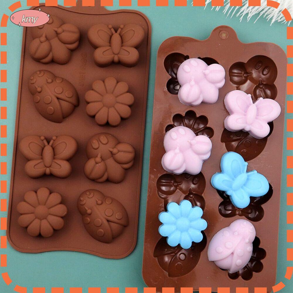 KRNY Khuôn Silicone Tạo Hình Làm Bánh Kẹo Hình Bướm Hoa Côn Trùng Chất Lượng Cao