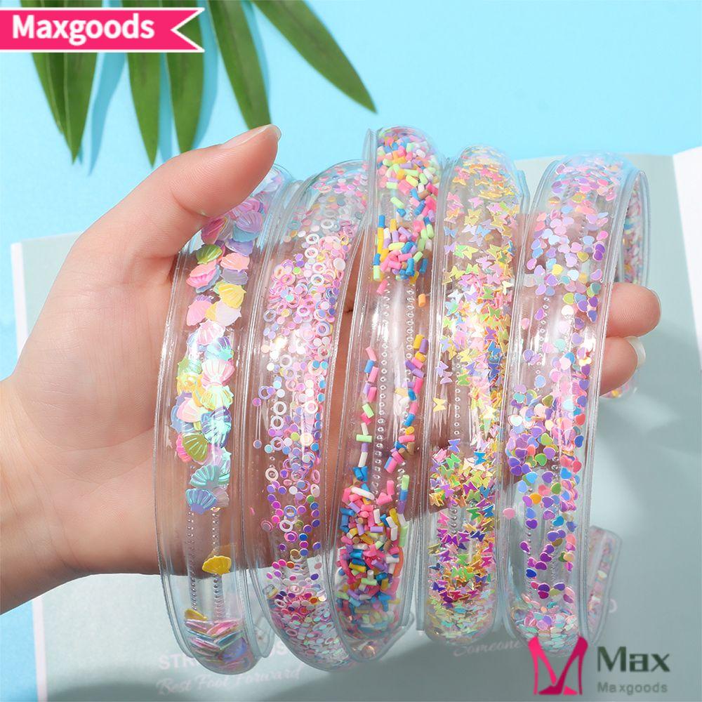 MAXG Băng Đô Trong Suốt Có Cát Chảy Thời Trang Cho Bé