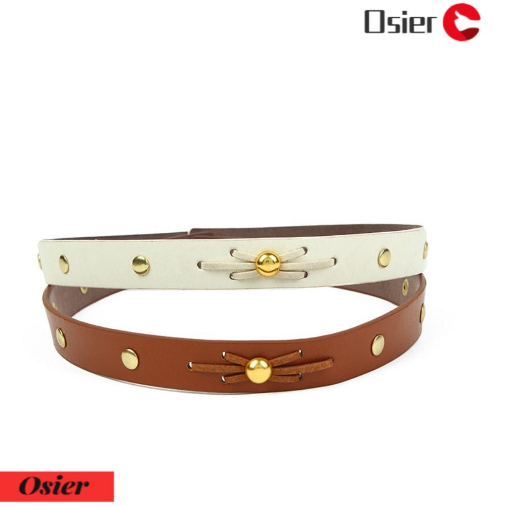 OSIER1 Thắt Lưng Da PU Có Khóa Cài DIY Có Thể Điều Chỉnh Trang Trí Mũ Rơm Cho Nam