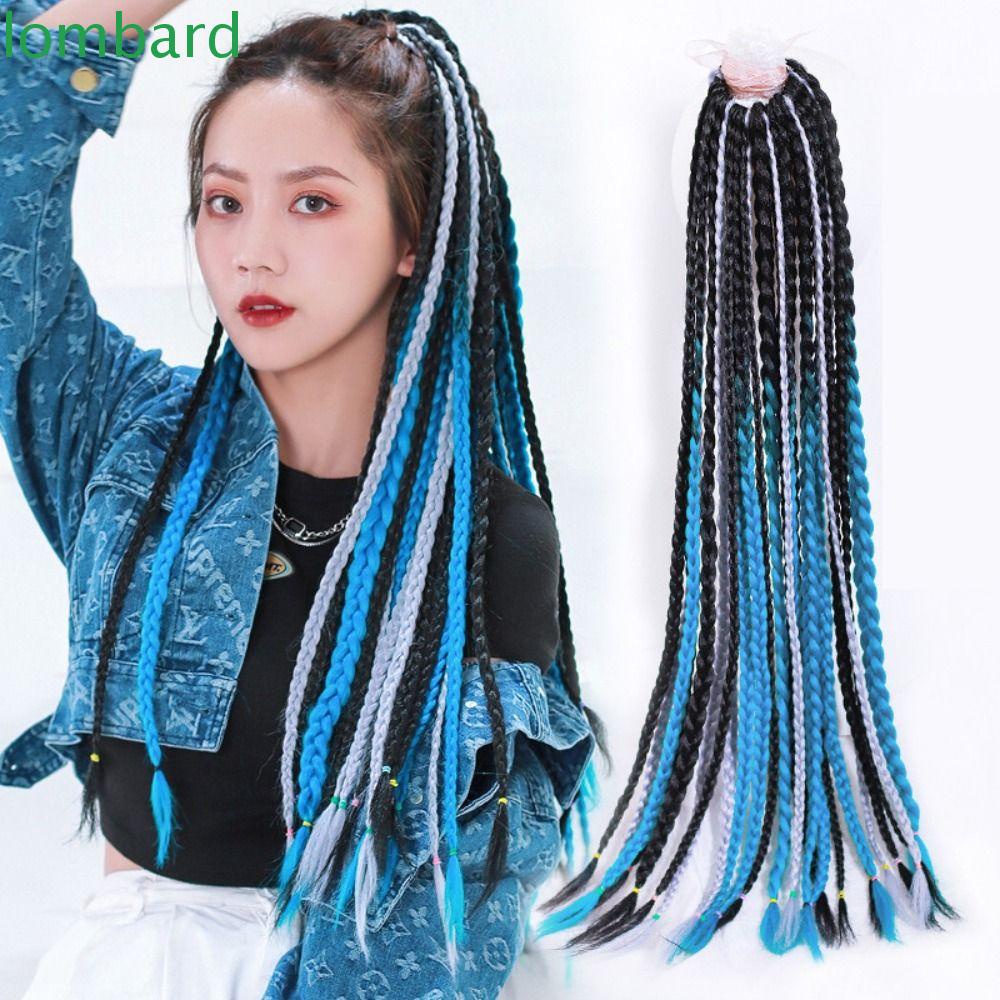 LOMBARD Dây Bện Tóc Co Giãn Chịu Nhiệt Màu Hồng Dùng Tập Boxing