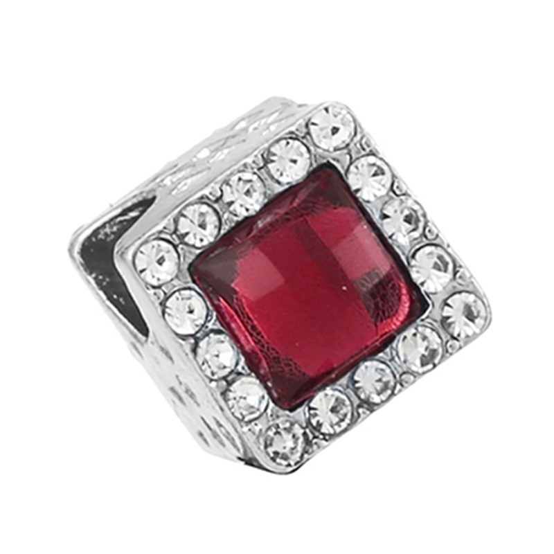 Hạt Charm Hình Trái Tim Đính Pha Lê Chất Lượng Cao Dành Cho Nữ
