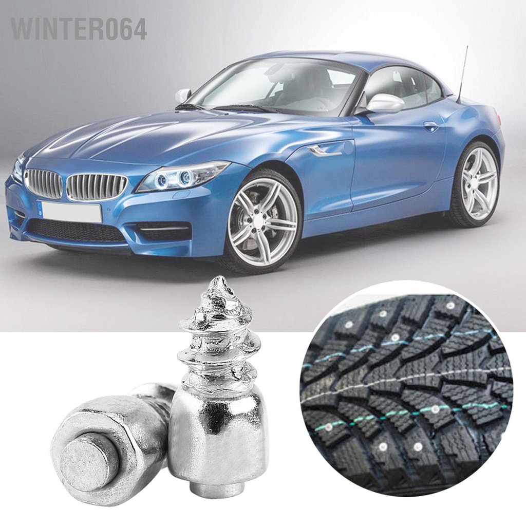 Winter064 Bộ 100 9Mm Vít Chống Trơn Trượt Bông Lốp Tuyết Dây Xích Gai Viền Cho Xe Máy Ô Tô Tải