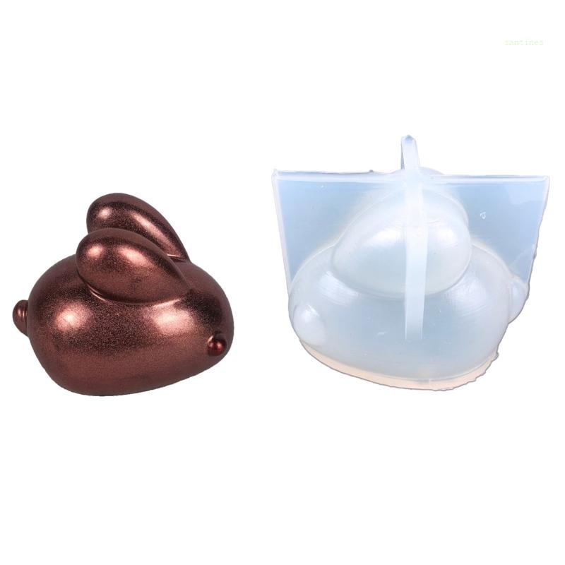 Khuôn Silicone Làm Nến Thơm Hình Thỏ Để Bàn Trang Trí Nhà Cửa