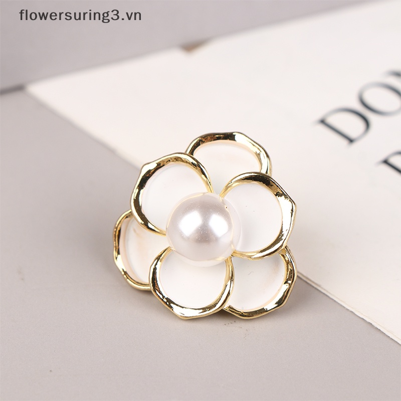 Trâm Cài Áo Hình Hoa Hồng Đỏ Đen Tráng Men