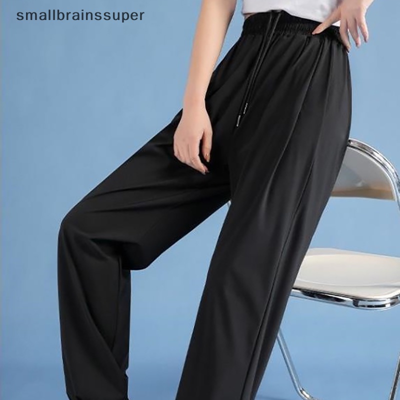 Quần Dài Dáng Rộng Bằng Lụa Lạnh Nhanh Khô Thời Trang Mùa Hè Giản Dị Dành Cho Nữ SBS