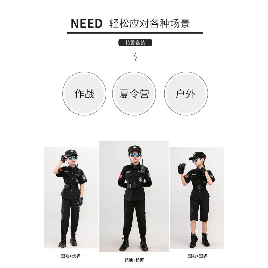 Bộ Đồ Chơi Cảnh Sát Gồm Áo Thun Tay Ngắn Và Quần Short Cho Bé Trai